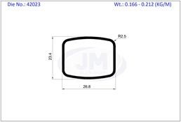 OVAL TUBE 26.8 X 23.4 X 0.8 